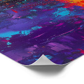 Expressionist Shanghai Skyline Colorful Urban City Poster (Hoek)