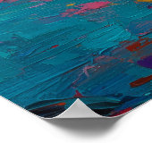 Expressionist Sydney Skyline Vibrant Harbor City Poster (Hoek)