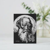 Expressionist Vector Art Leo Tolstoy Briefkaart (Staand voorkant)