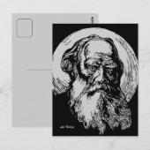 Expressionist Vector Art Leo Tolstoy Briefkaart (Voorkant / Achterkant)