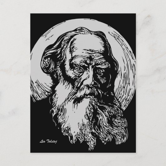 Expressionist Vector Art Leo Tolstoy Briefkaart (Voorkant)