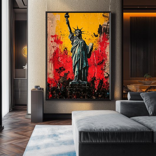 Expressionistisch beeld van de Vrijheid – Krachtig Poster