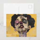 Expressionistisch Ethisch Portret - Surrealist Briefkaart (Voorkant / Achterkant)