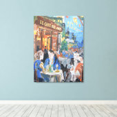 Expressionistisch Parijs Café Terras Canvas Afdruk (Insitu (Houten vloer))