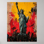 Expressionistisch Vrijheidsbeeld - Bold Art Poster (Voorkant)