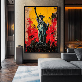 Expressionistisch Vrijheidsbeeld - Bold Art Poster