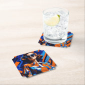 Expressionistische Abstracte kunst kleding jaren 1 Kartonnen Onderzetters (Insitu)