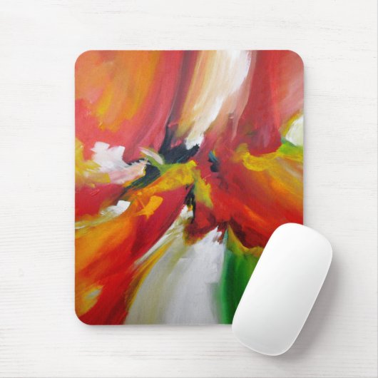 Expressionistische Abstracte Sjabloon Modern Trend Muismat (Met muis)