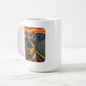 Expressionistische Angst Schildering Duitse Herder Koffiemok (Voorkant links)