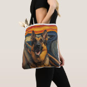 Expressionistische Angst Schildering Duitse Herder Tote Bag (Dichtbij)