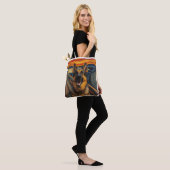Expressionistische Angst Schildering Duitse Herder Tote Bag (Op model)