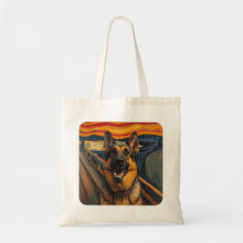 Expressionistische Angst Schildering Duitse Herder Tote Bag