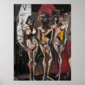 Expressionistische De Drie Gratiën – Krachtige Hed Poster (Voorkant)