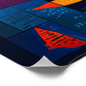 Expressionistische Geometrie Kennis – Levendige Wi Poster (Hoek)