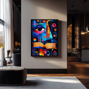 Expressionistische Geometrie Kennis – Trillende Wi Poster