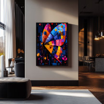 Expressionistische geometrie vlinder - levendige k