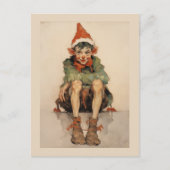 Expressionistische Kerst Elf 1 Feestdagenkaart (Voorkant)