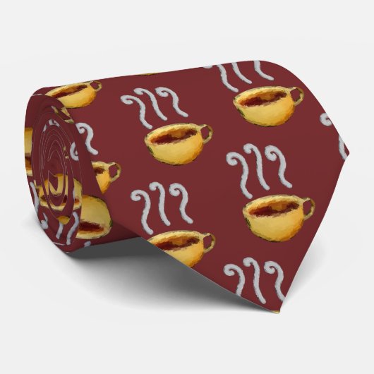 Expressionistische koffiebeker stropdas (Opgerold)