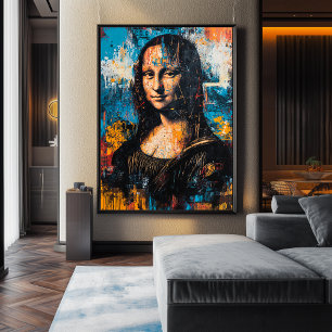 Expressionistische Mona Lisa Poster – Krachtig Hed