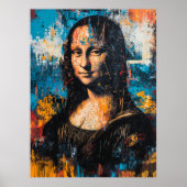 Expressionistische Mona Lisa Poster – Krachtig Hed (Voorkant)