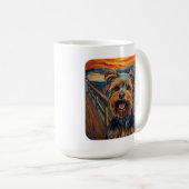 Expressionistische Schildering Yorkshire Terrier / Koffiemok (Voorkant rechts)