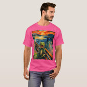 Expressionistische schreeuw voor kikkerliefhebbers t-shirt (Voorkant volledig)