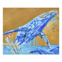 Expressionistische springende bultrugwalvis