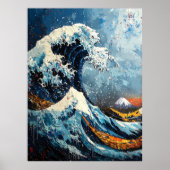 Expressionistische The Great Wave vette herinterpr Poster (Voorkant)