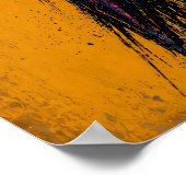 Expressionistische uil in kleurvelden abstracte po poster (Hoek)