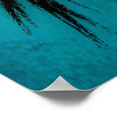 Expressionistische Waadvogel Kleurvelden Abstract Poster (Hoek)