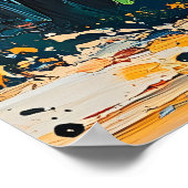 Expressionistische Zonnebloemen - Bold Contemporar Poster (Hoek)