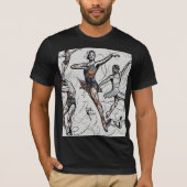 Expressive Dance Styles Black & White T-Shirt (Voorkant)