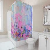 Expressive embossed paint on canvas, created using douchegordijn (In situ)