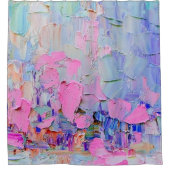 Expressive embossed paint on canvas, created using douchegordijn (Voorkant)