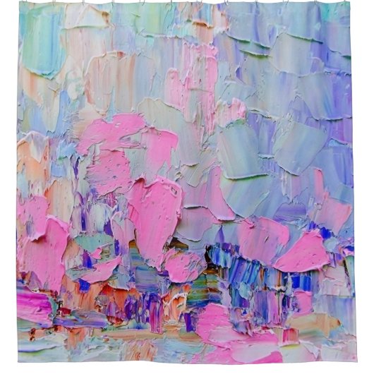 Expressive embossed paint on canvas, created using douchegordijn (Voorkant)