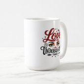 Expressive Eyes Love Message Print Koffiemok (Voorkant rechts)