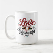 Expressive Eyes Love Message Print Koffiemok (Links)