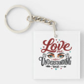Expressive Eyes Love Message Print Sleutelhanger (voorkant)