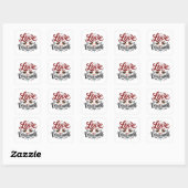 Expressive Eyes Love Message Print Vierkante Sticker (Vel)