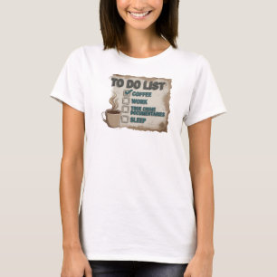 Expressive Goud COFFIE WERK ECHTE MISDAAD T-shirt