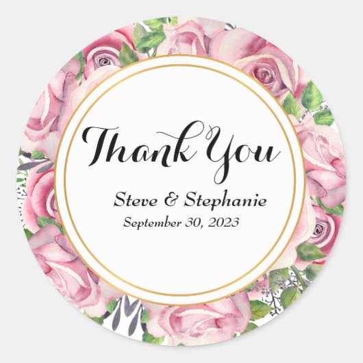 Expressive Thank You Script Sticker (Voorkant)