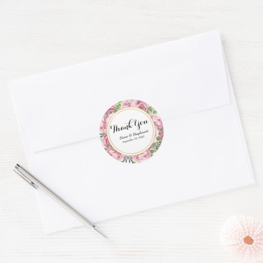 Expressive Thank You Script Sticker (Envelop)