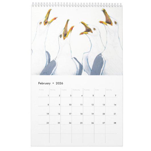 Expressive Wildlife Calendar Kalender (Feb 2026)