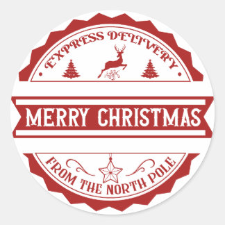 Expresslevering vanaf de Noordpool Ronde Sticker