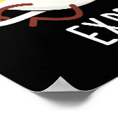 Expresso Funny Running Coffee Pun Dark BG Poster (Hoek)