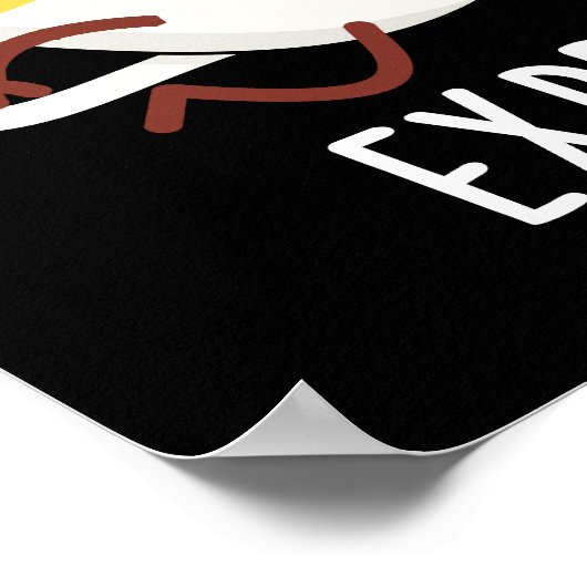 Expresso Funny Running Coffee Pun Dark BG Poster (Hoek)