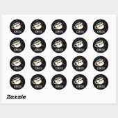 Expresso Funny Running Coffee Pun Dark BG Ronde Sticker (Vel)