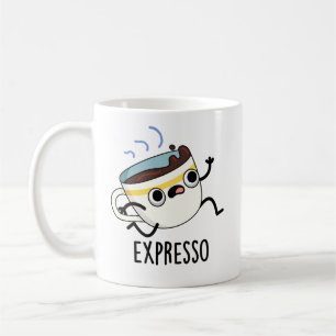 Expresso Funny Running Coffee Pun Koffiemok