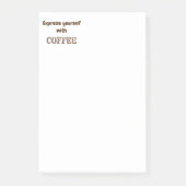 Expresso Jezelf met Coffee Fun Quote Post-it® Notes (Voorkant)