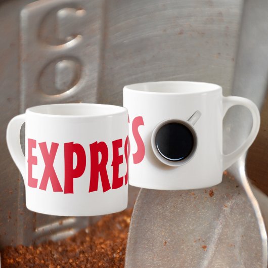EXPRESSO Red text minimalistisch Espresso Kop